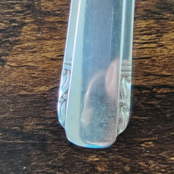 Oneida ELAINE Round Soup Spoon Set 4 Flatware Silverware Plate Cutlery Vintage - Picture 5 of 6